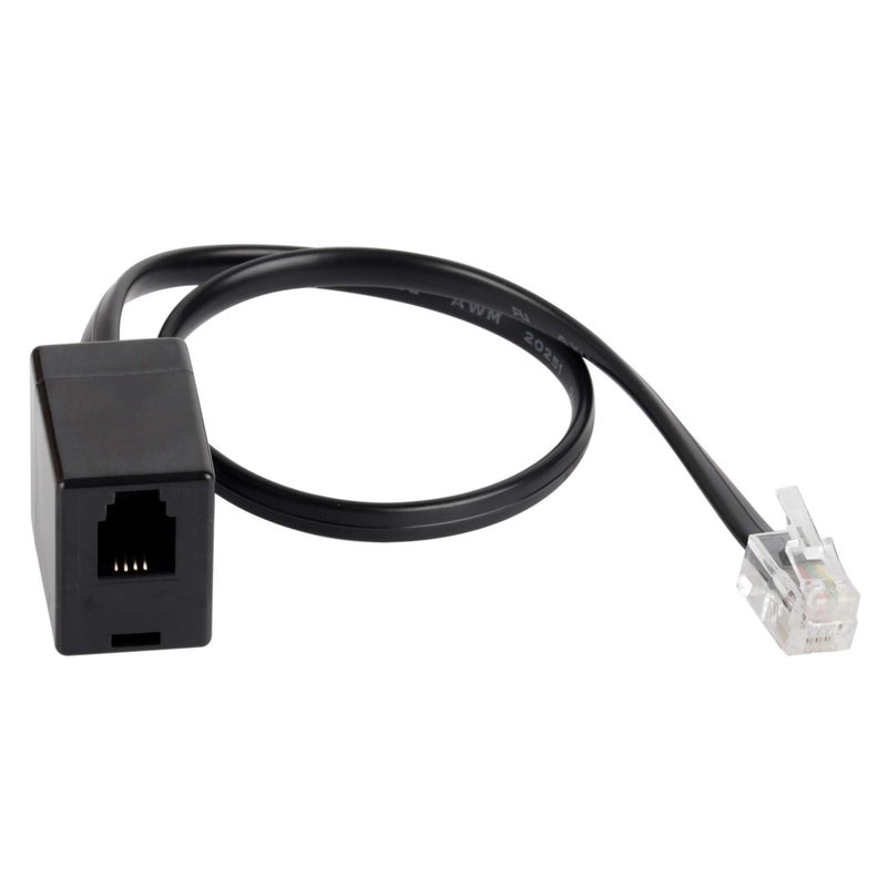 VoiceJoy محول سماعة رأس VoiceJoy RJ9 - كابل تمديد أنثوي إلى ذكري 4P4C، ليس RJ11/RJ12، لأجهزة الهاتف المكتبي Plantronics وJabra - Image 1